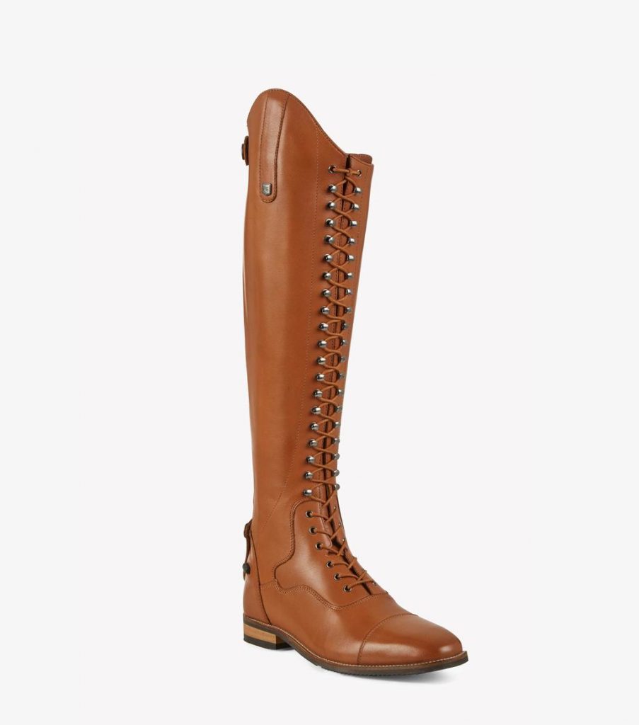 maurizia ladies lace front tall leather riding boots